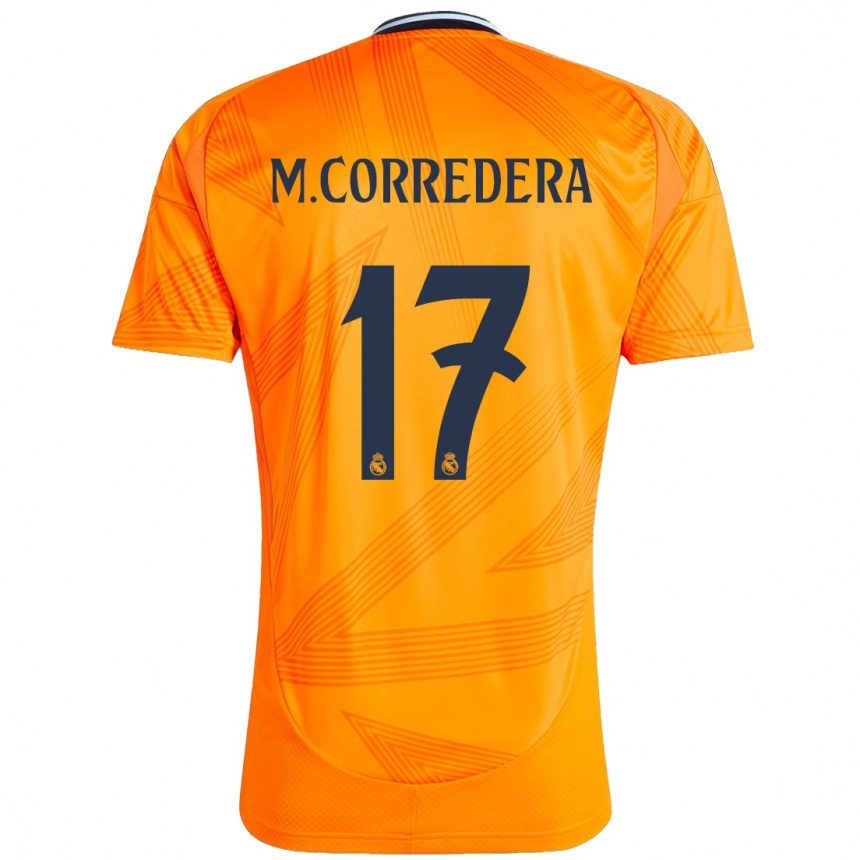 Kids Football Marta Corredera #17 Orange Away Jersey 2024/25 T-Shirt