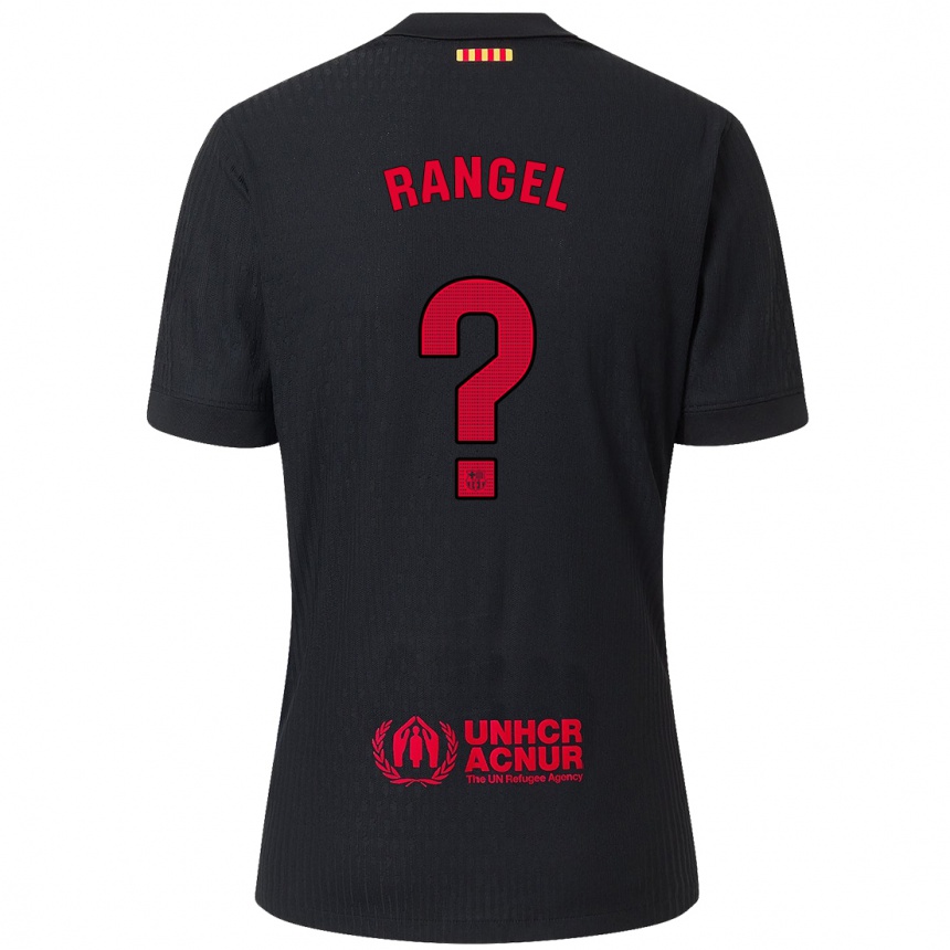 Kids Football Héctor Rangel #0 Black Red Away Jersey 2024/25 T-Shirt