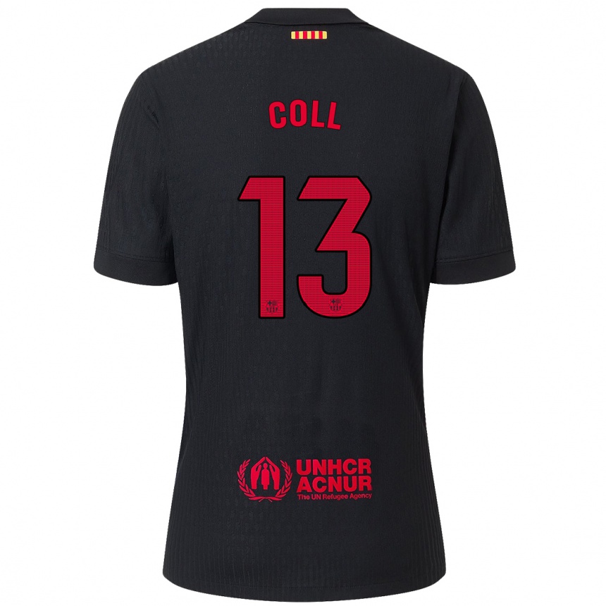 Kids Football Cata Coll #13 Black Red Away Jersey 2024/25 T-Shirt