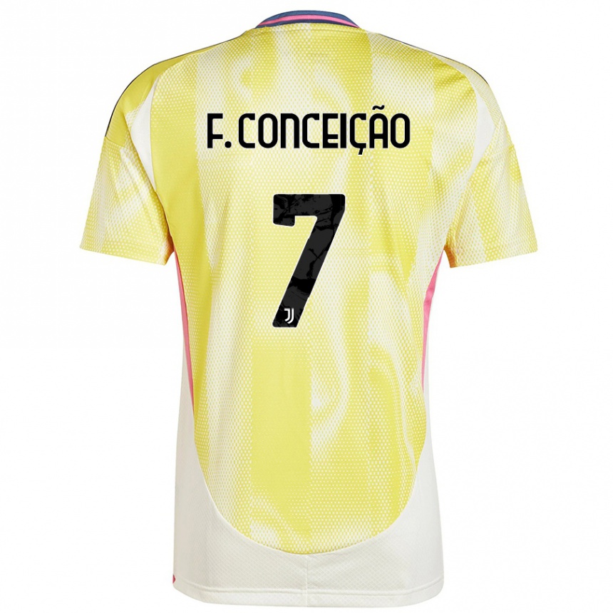 Kids Football Francisco Conceicao #7 Orange Away Jersey 2024/25 T-Shirt