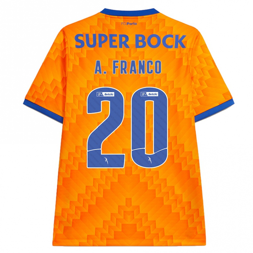 Kids Football André Franco #20 Orange Away Jersey 2024/25 T-Shirt