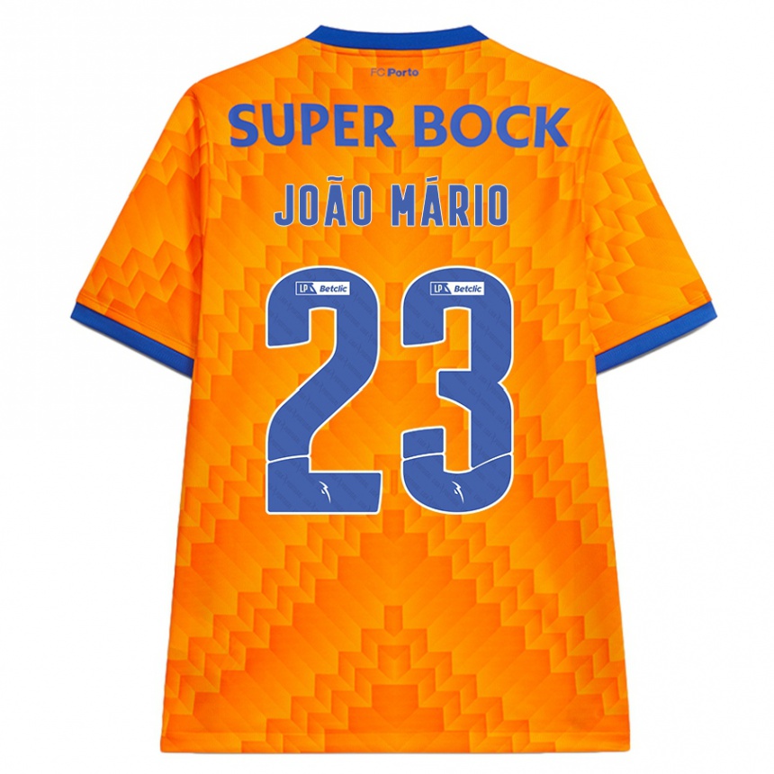 Kids Football João Mário #23 Orange Away Jersey 2024/25 T-Shirt