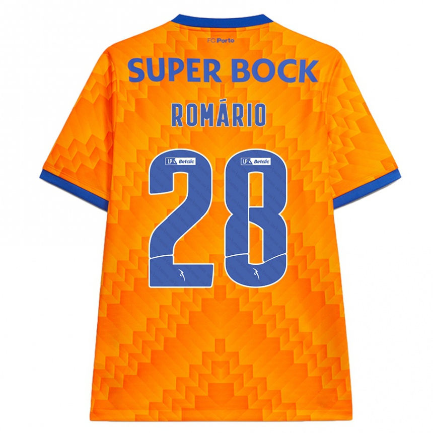 Kids Football Romário Baró #28 Orange Away Jersey 2024/25 T-Shirt