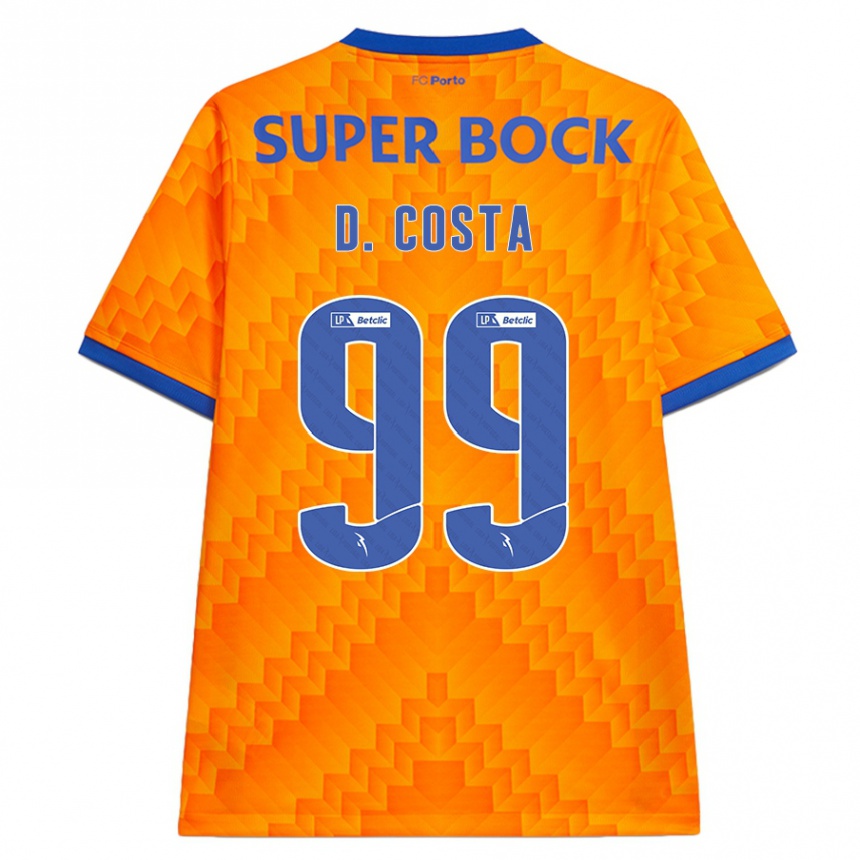 Kids Football Diogo Costa #99 Orange Away Jersey 2024/25 T-Shirt