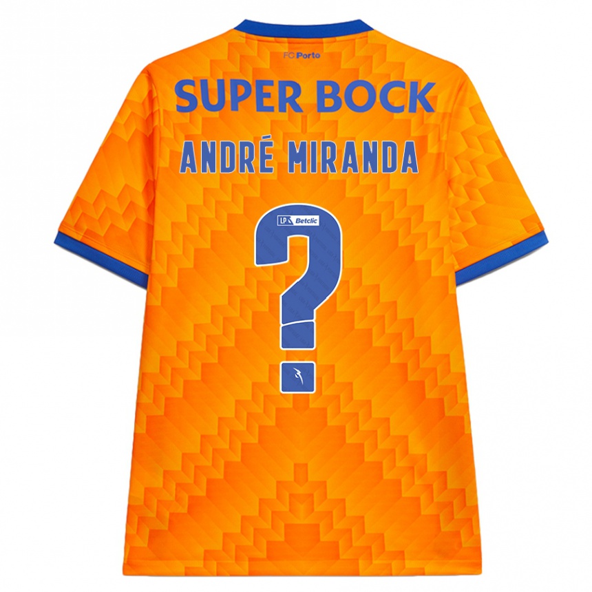 Kids Football André Miranda #0 Orange Away Jersey 2024/25 T-Shirt