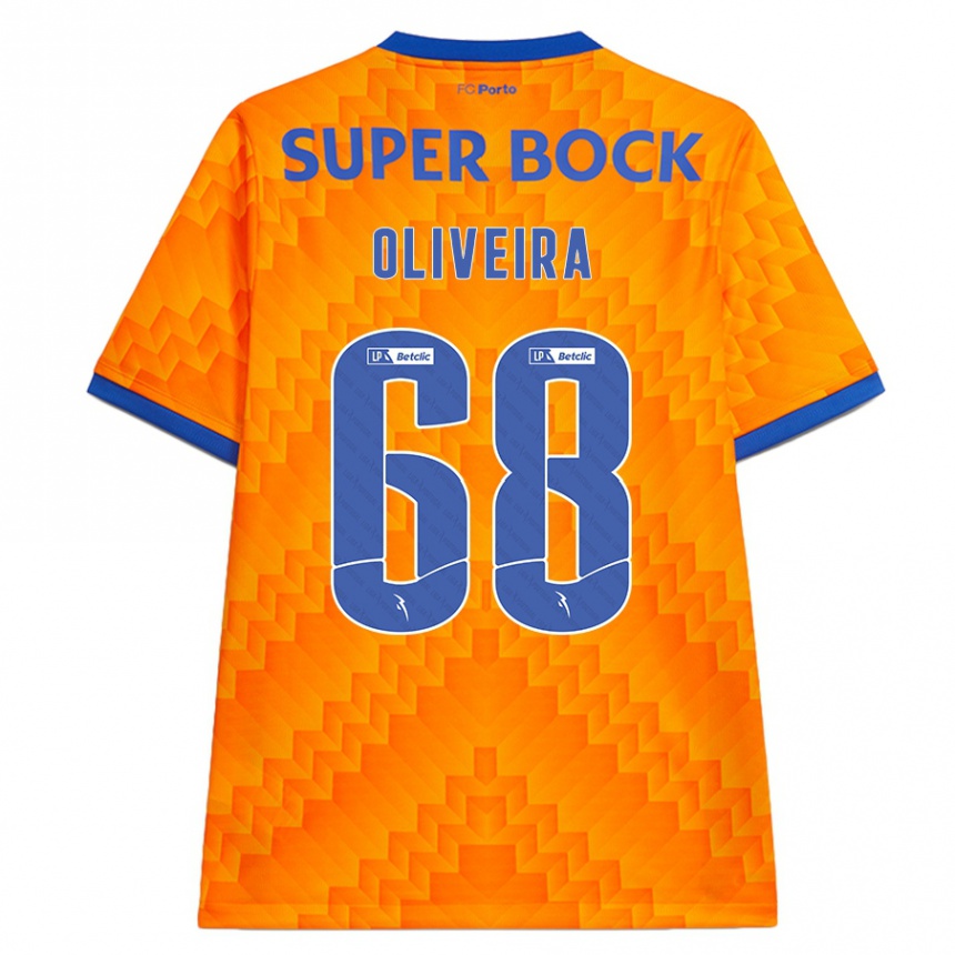 Kids Football André Oliveira #68 Orange Away Jersey 2024/25 T-Shirt