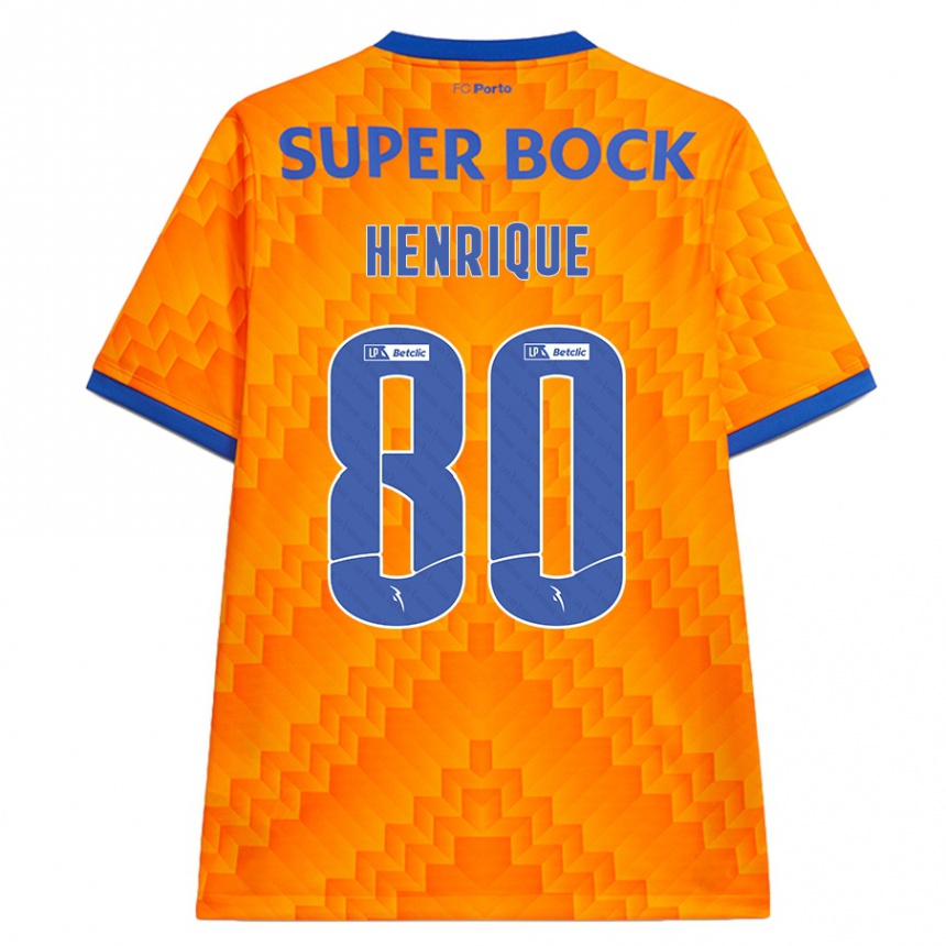 Kids Football Kaio Henrique #80 Orange Away Jersey 2024/25 T-Shirt