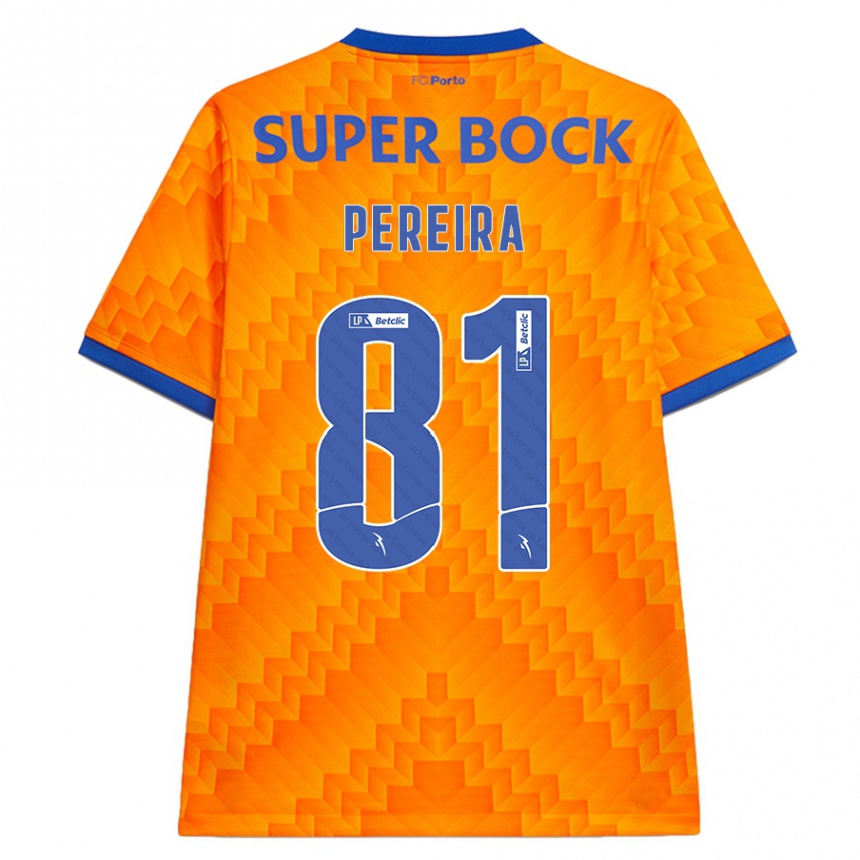 Kids Football Martim Pereira #81 Orange Away Jersey 2024/25 T-Shirt