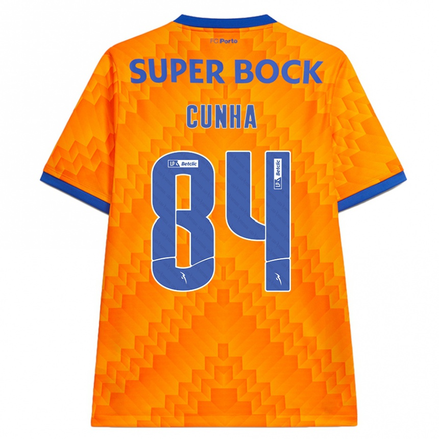 Kids Football Martim Cunha #84 Orange Away Jersey 2024/25 T-Shirt