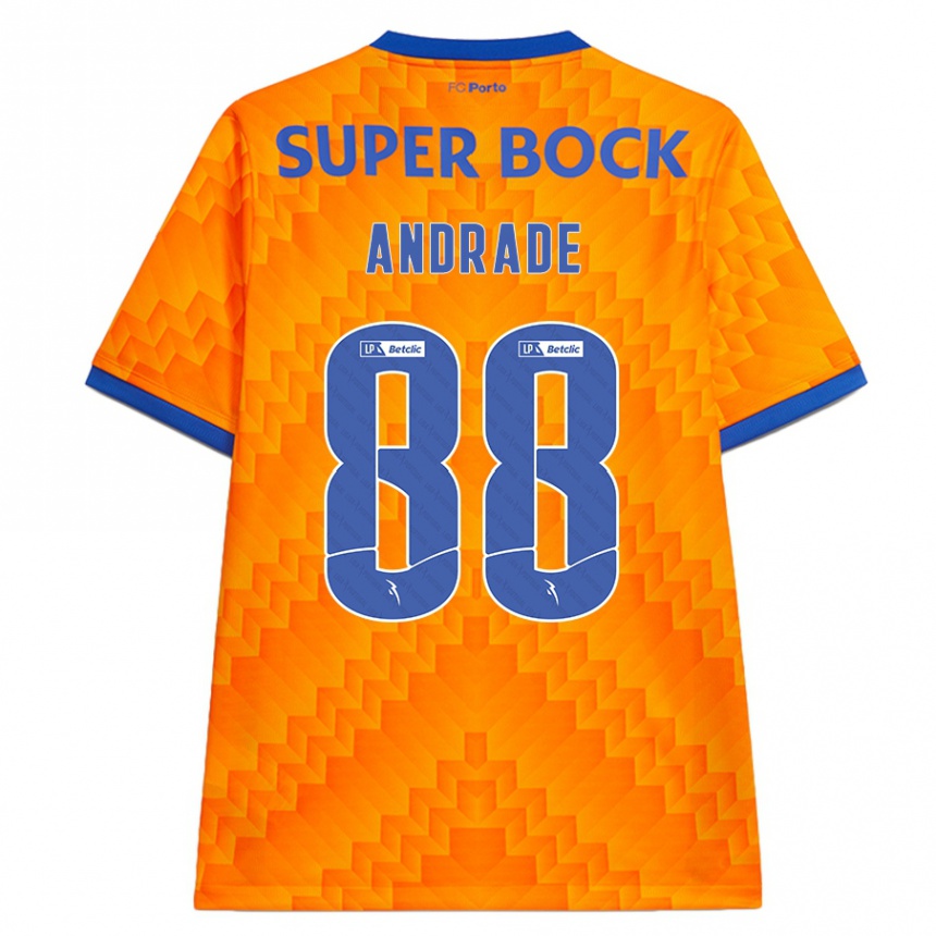 Kids Football Domingos Andrade #88 Orange Away Jersey 2024/25 T-Shirt