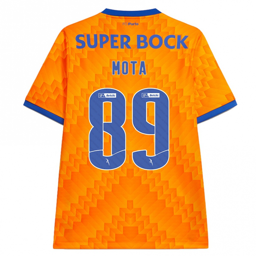 Kids Football Luís Mota #89 Orange Away Jersey 2024/25 T-Shirt