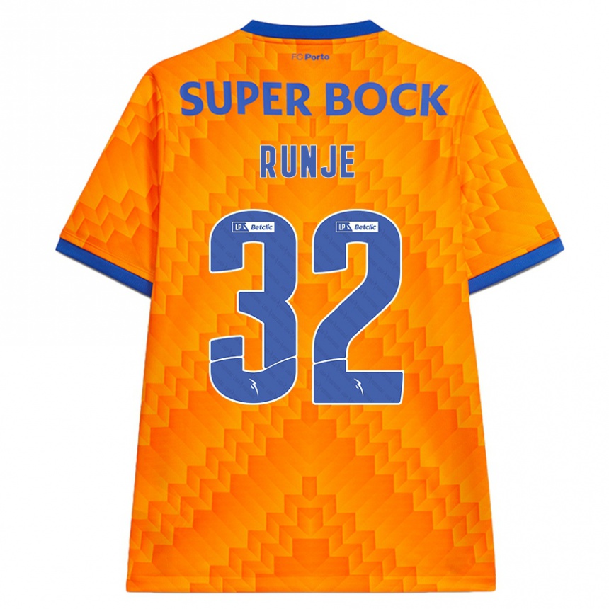 Kids Football Roko Runje #32 Orange Away Jersey 2024/25 T-Shirt