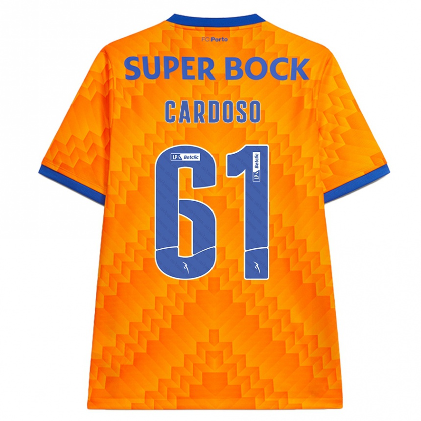 Kids Football Ivan Cardoso #61 Orange Away Jersey 2024/25 T-Shirt