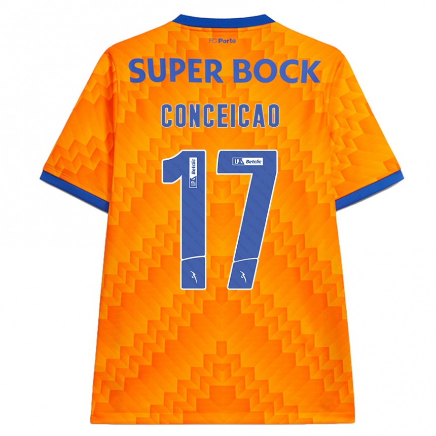 Kids Football Rodrigo Conceicao #17 Orange Away Jersey 2024/25 T-Shirt