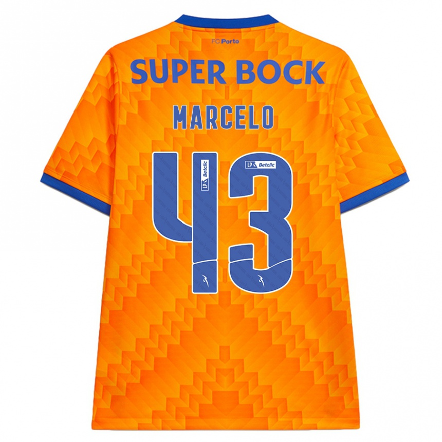 Kids Football Joao Marcelo #43 Orange Away Jersey 2024/25 T-Shirt