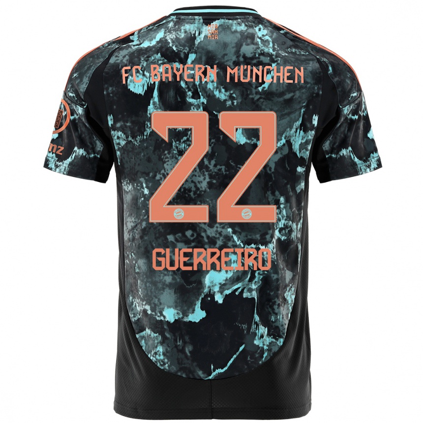 Kids Football Raphael Guerreiro #22 Black Away Jersey 2024/25 T-Shirt