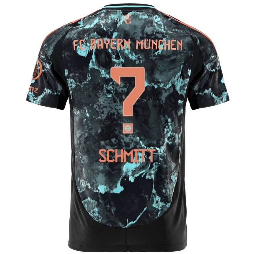 Kids Football Max Schmitt #0 Black Away Jersey 2024/25 T-Shirt