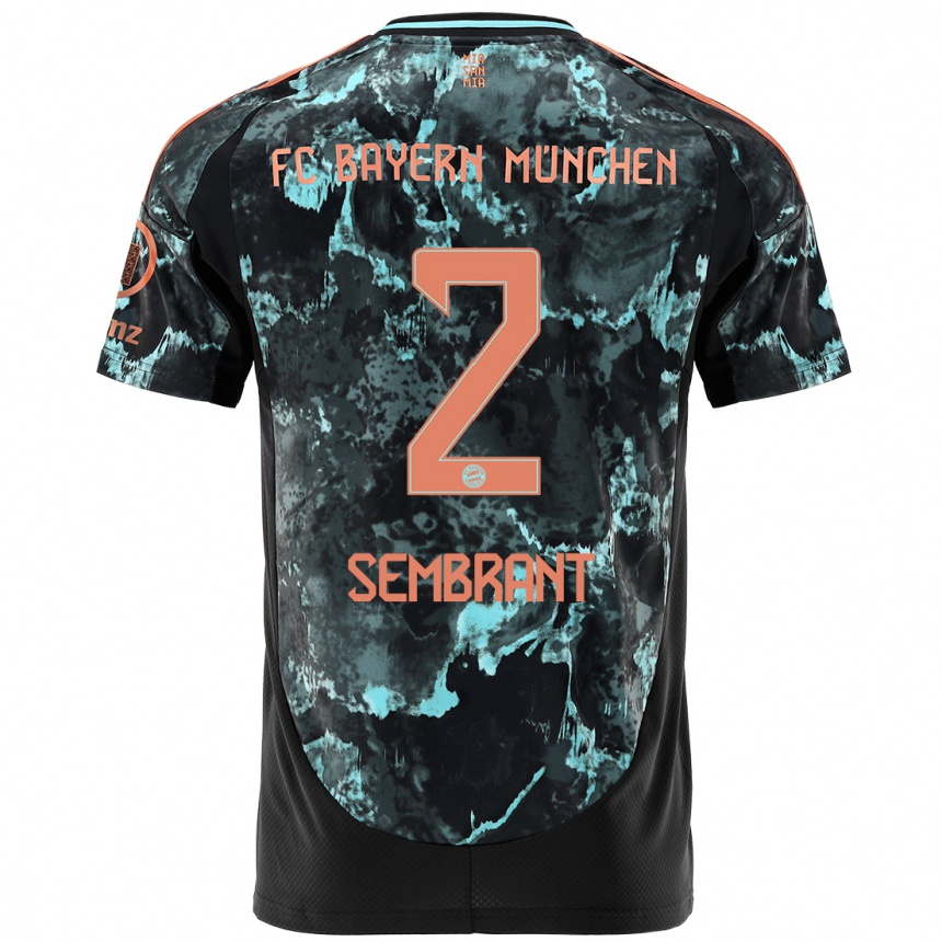 Kids Football Linda Sembrant #2 Black Away Jersey 2024/25 T-Shirt