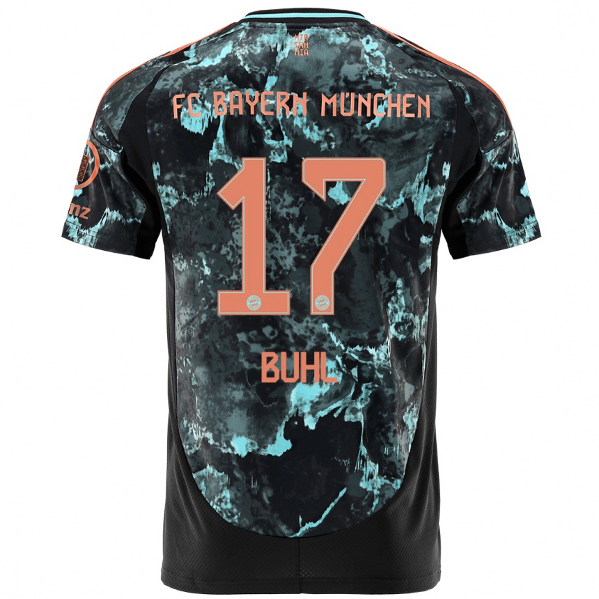 Kids Football Klara Buhl #17 Black Away Jersey 2024/25 T-Shirt