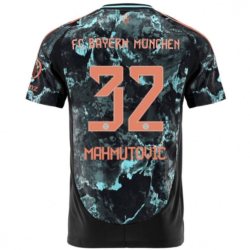 Kids Football Ena Mahmutovic #32 Black Away Jersey 2024/25 T-Shirt