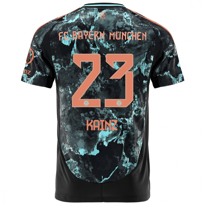 Kids Football Manuel Kainz #23 Black Away Jersey 2024/25 T-Shirt