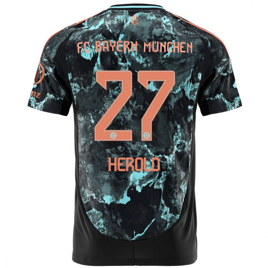 Kids Football David Herold #27 Black Away Jersey 2024/25 T-Shirt