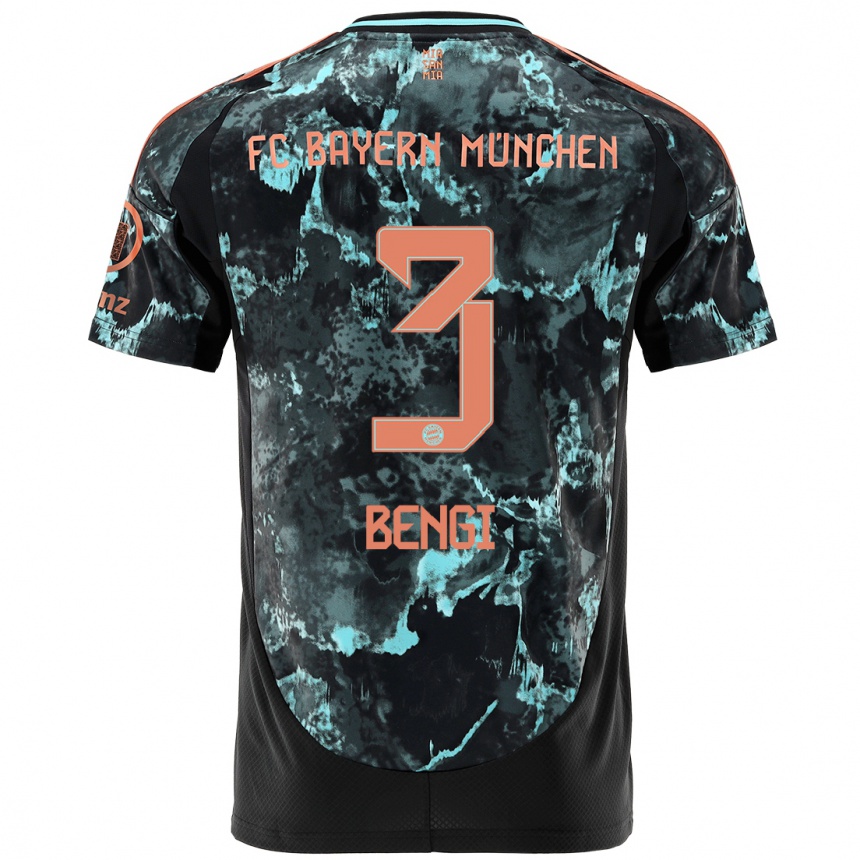 Kids Football Kaan Bengi #3 Black Away Jersey 2024/25 T-Shirt