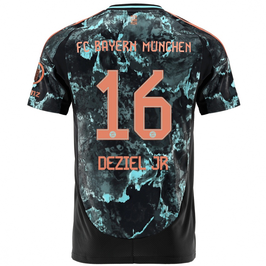 Kids Football Robert Deziel Jr #16 Black Away Jersey 2024/25 T-Shirt