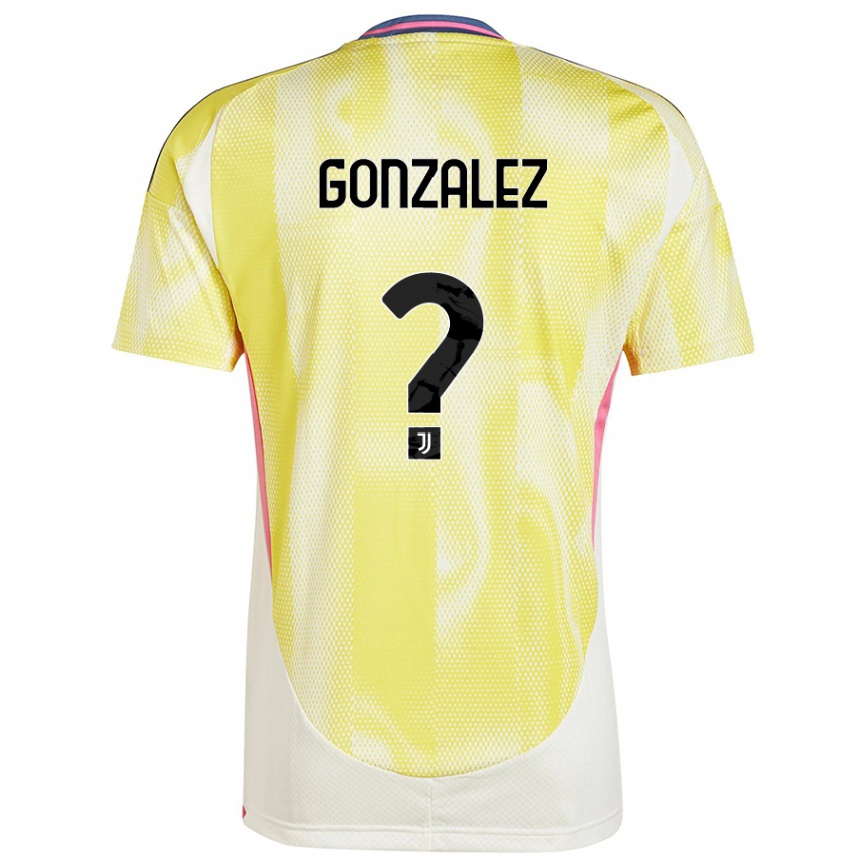 Kids Football Facundo González #0 Solar Yellow Away Jersey 2024/25 T-Shirt