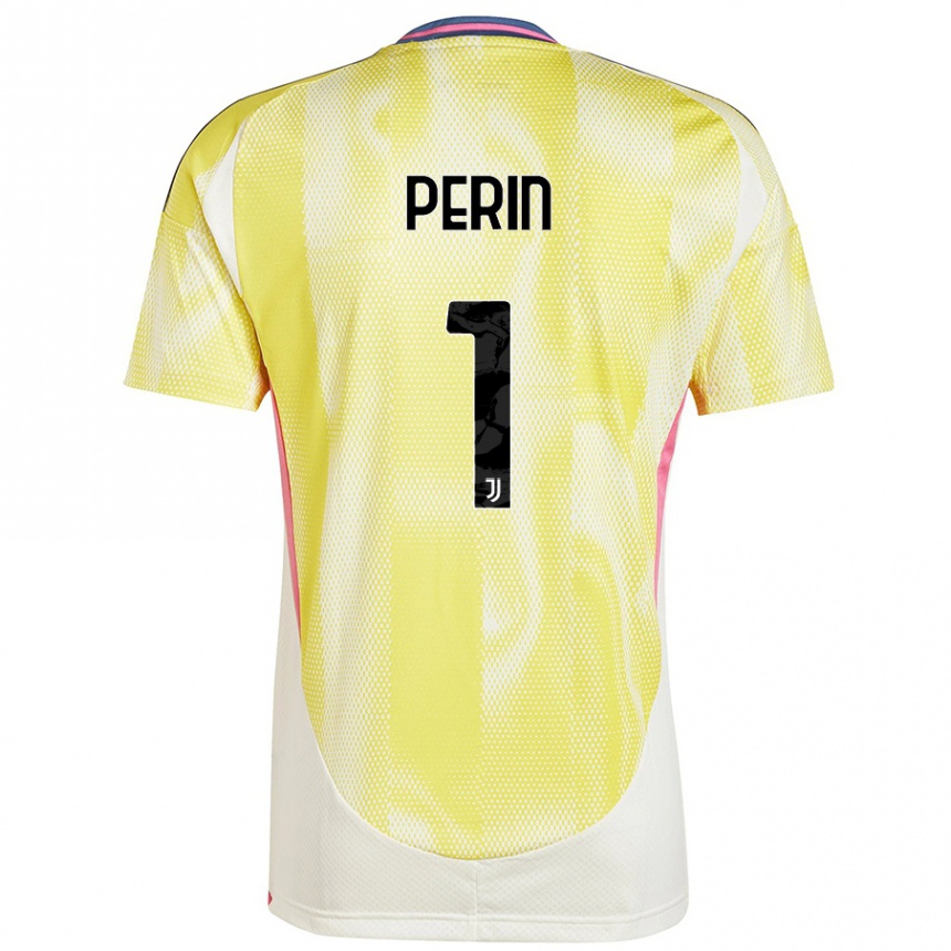 Kids Football Mattia Perin #1 Solar Yellow Away Jersey 2024/25 T-Shirt