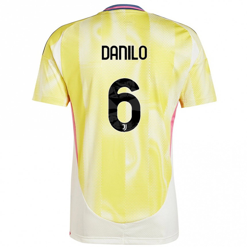 Kids Football Danilo #6 Solar Yellow Away Jersey 2024/25 T-Shirt