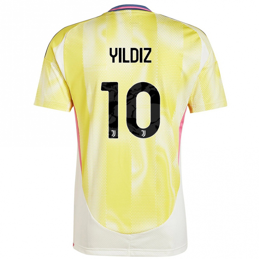 Kids Football Kenan Yildiz #10 Solar Yellow Away Jersey 2024/25 T-Shirt