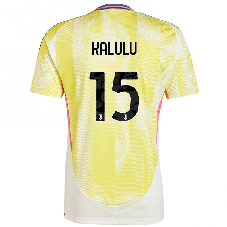 Kids Football Pierre Kalulu #15 Solar Yellow Away Jersey 2024/25 T-Shirt