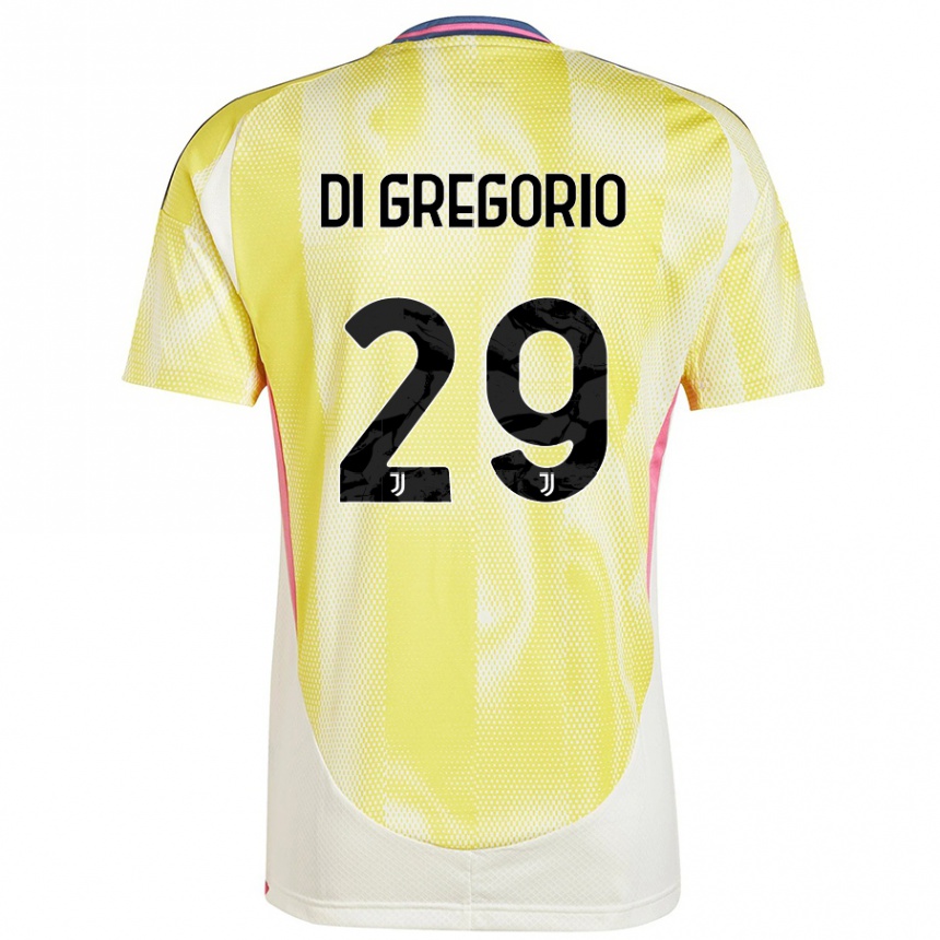 Kids Football Michele Di Gregorio #29 Solar Yellow Away Jersey 2024/25 T-Shirt