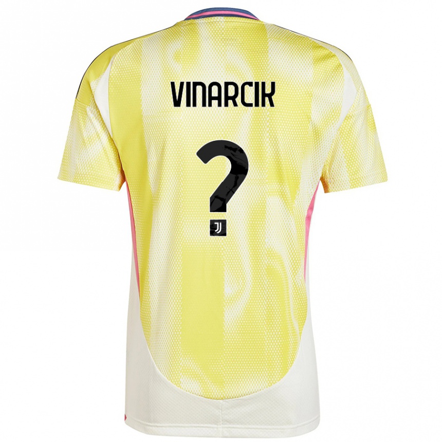 Kids Football Jakub Vinarcik #0 Solar Yellow Away Jersey 2024/25 T-Shirt