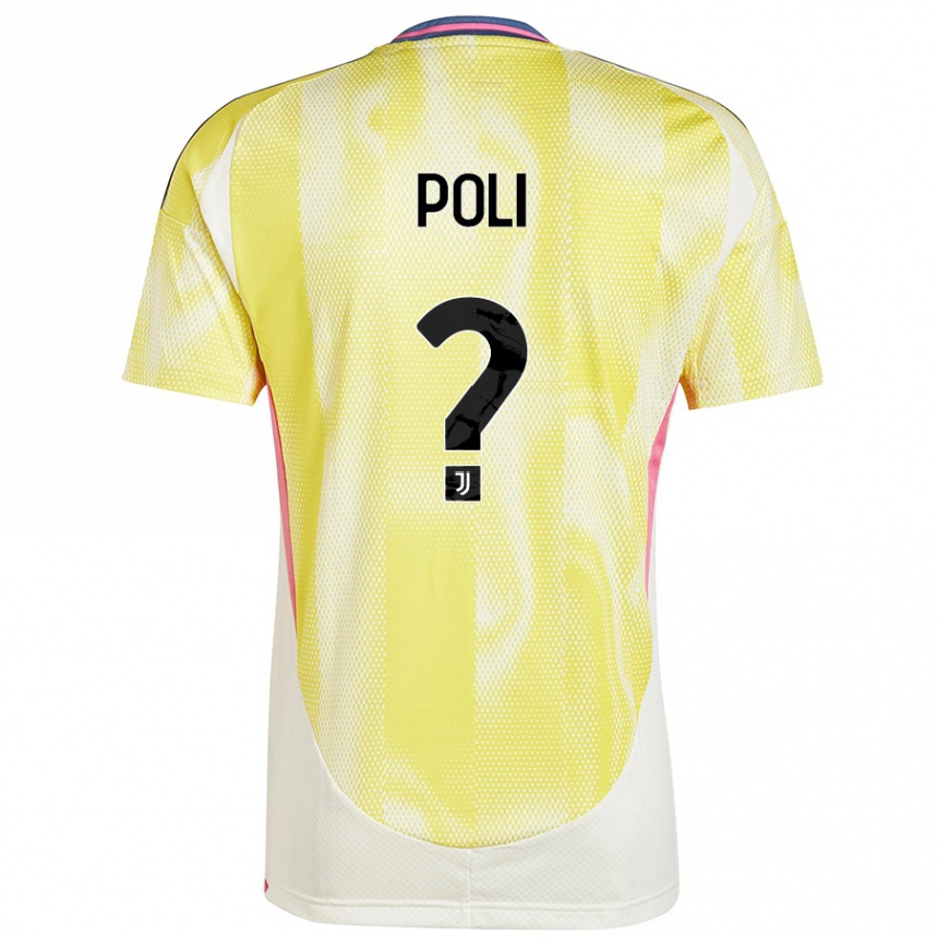 Kids Football Fabrizio Poli #0 Solar Yellow Away Jersey 2024/25 T-Shirt