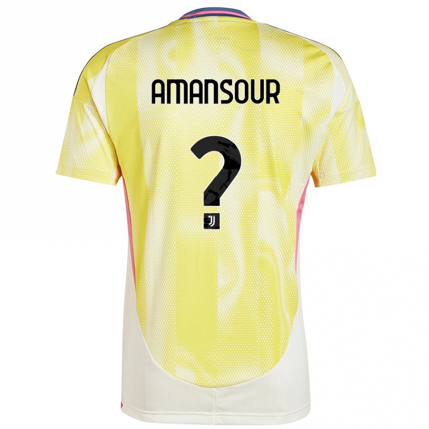 Kids Football Adam Amansour #0 Solar Yellow Away Jersey 2024/25 T-Shirt