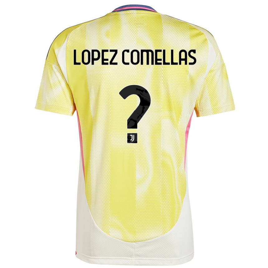 Kids Football Ivan Lopez Comellas #0 Solar Yellow Away Jersey 2024/25 T-Shirt