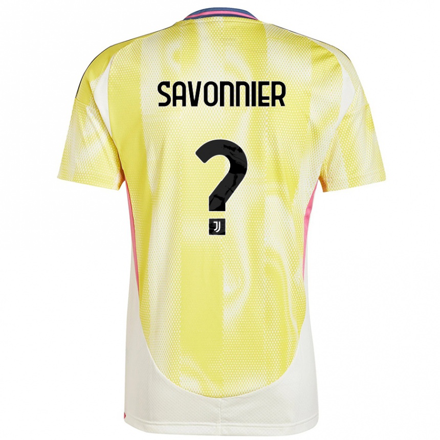 Kids Football Nelson Savonnier #0 Solar Yellow Away Jersey 2024/25 T-Shirt