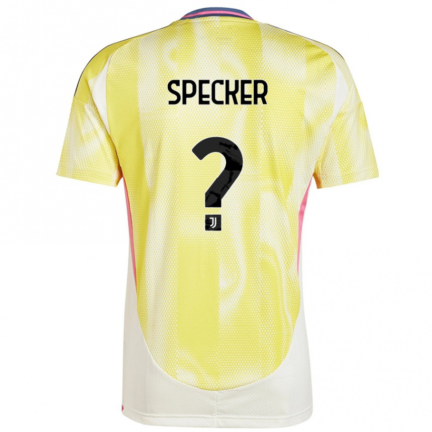 Kids Football Stefano Specker #0 Solar Yellow Away Jersey 2024/25 T-Shirt