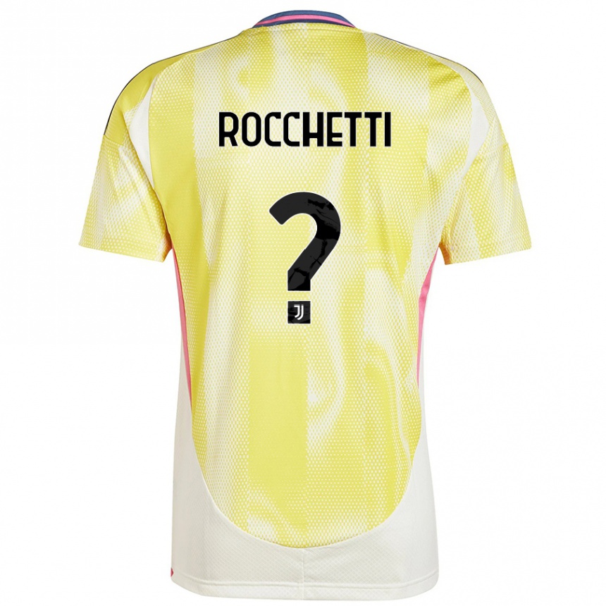 Kids Football Edoardo Rocchetti #0 Solar Yellow Away Jersey 2024/25 T-Shirt