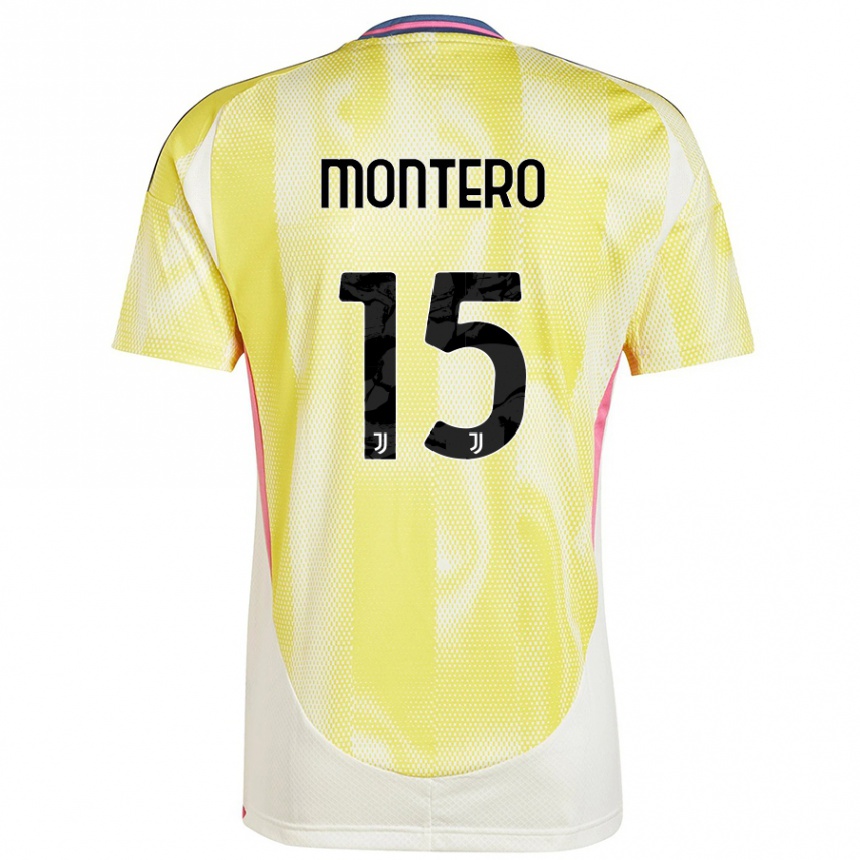 Kids Football Alfonso Montero #15 Solar Yellow Away Jersey 2024/25 T-Shirt