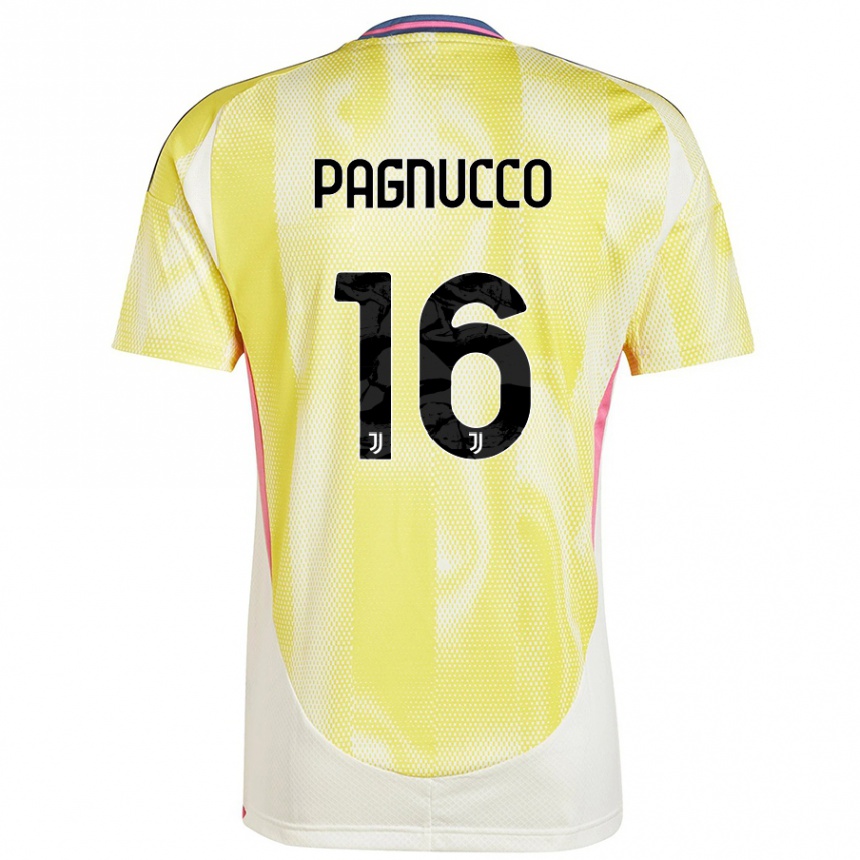 Kids Football Filippo Pagnucco #16 Solar Yellow Away Jersey 2024/25 T-Shirt