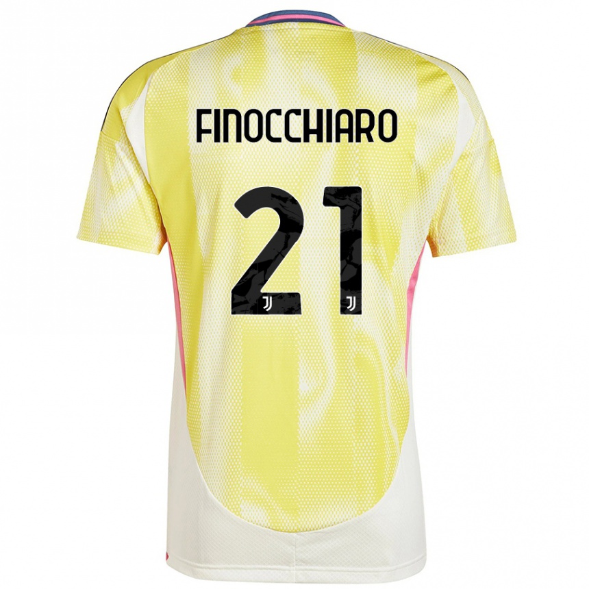 Kids Football Gabriele Finocchiaro #21 Solar Yellow Away Jersey 2024/25 T-Shirt