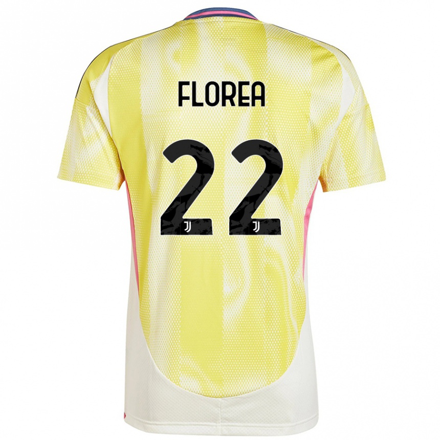 Kids Football Andrei Florea #22 Solar Yellow Away Jersey 2024/25 T-Shirt