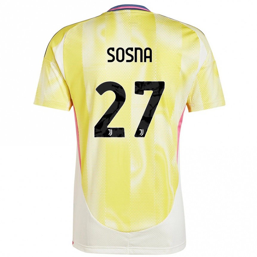 Kids Football Adam Sosna #27 Solar Yellow Away Jersey 2024/25 T-Shirt