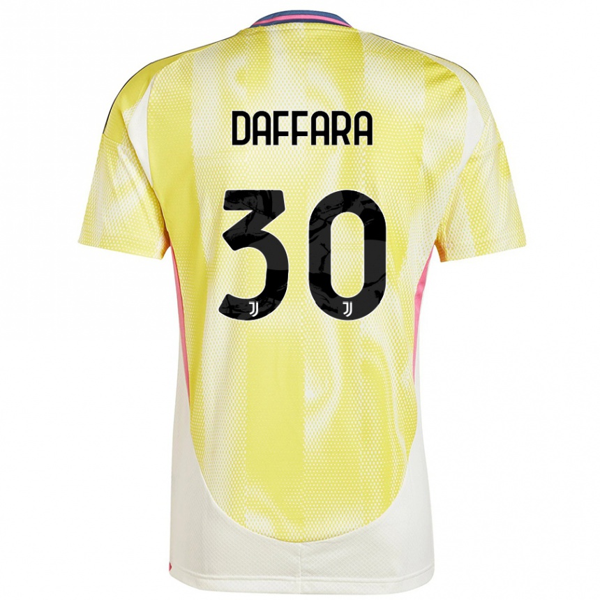 Kids Football Giovanni Daffara #30 Solar Yellow Away Jersey 2024/25 T-Shirt