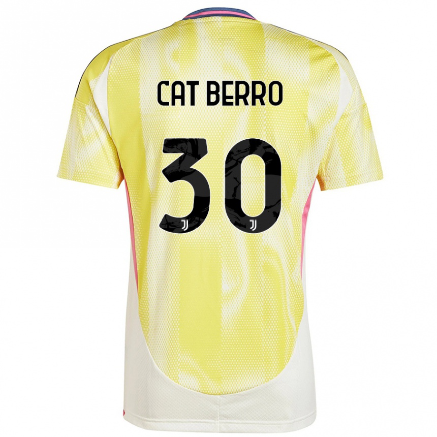 Kids Football Simone Cat Berro #30 Solar Yellow Away Jersey 2024/25 T-Shirt