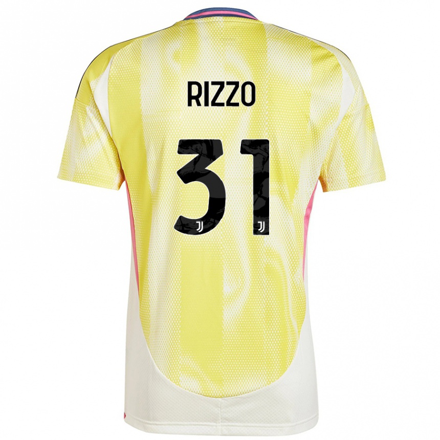 Kids Football Niccolò Rizzo #31 Solar Yellow Away Jersey 2024/25 T-Shirt