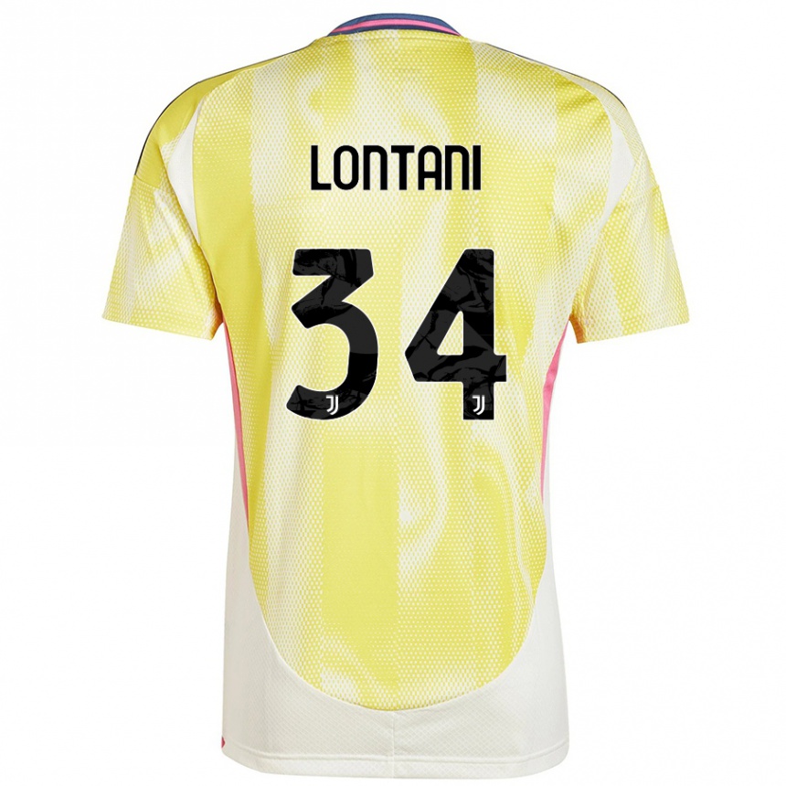 Kids Football Matteo Lontani #34 Solar Yellow Away Jersey 2024/25 T-Shirt